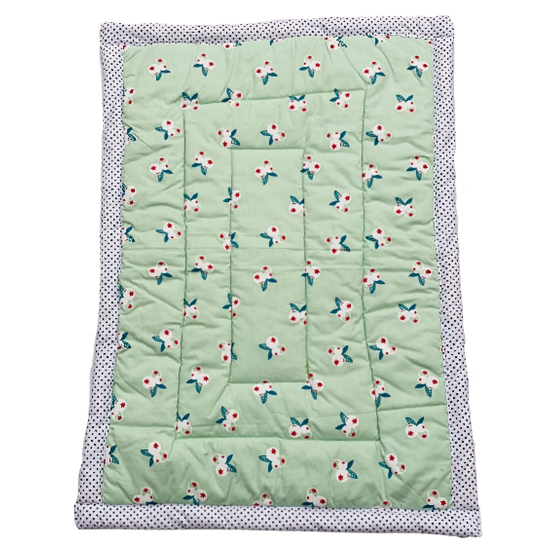 Bedding Mattress for Cotton, Baby Sleeping Set Godari Baby Cradle Godari|Sleeping Mat |Multi Purpose Cushioned Bed | Made with Pure Cotton | Age(0-1.5yr)-All (Style:-19)-image-16