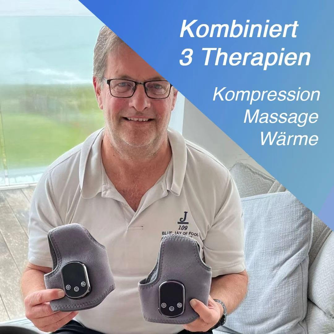 neurocur VitalPulser 3-in-1 Massager Fußmassager Elektrisch – 3 Massage-Modi & 5 Wärmestufen, Tragbar, Kabellos, Perfekt für Zuhause & Unterwegs