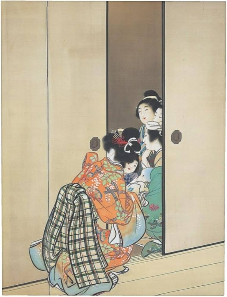 Amazon.co.jp: アートパネル 上村松園 人形つかい絵画 世界の名画