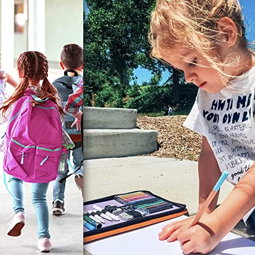 Colour Block Drawing Travel Art Set - 60 Sheets 6 X 8 Inches Drawing Pad,16 Drawing Colored Pencils Set, 12 Soft Pastels Set, 2 Sketching Pencils, And 8 Assorted Tools In A Canvas Fabric Case #TOP4