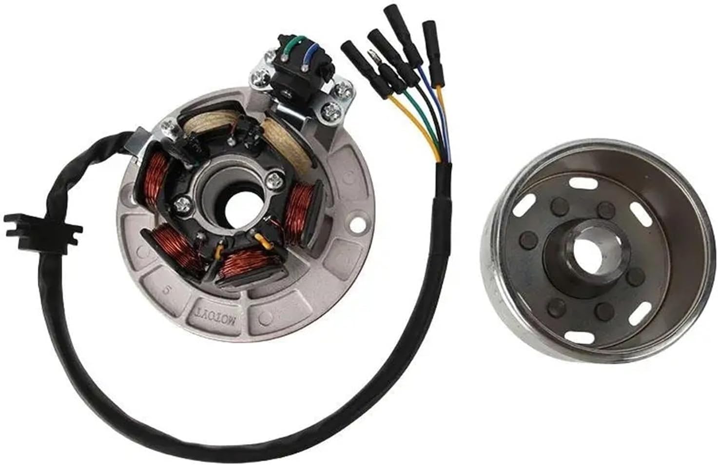 Motorcycle Generator Stator 160CC Engine Motorcycle Ignition Stator Magneto Generator 6 Coil Illumination Stator Rotor Kit Accessories