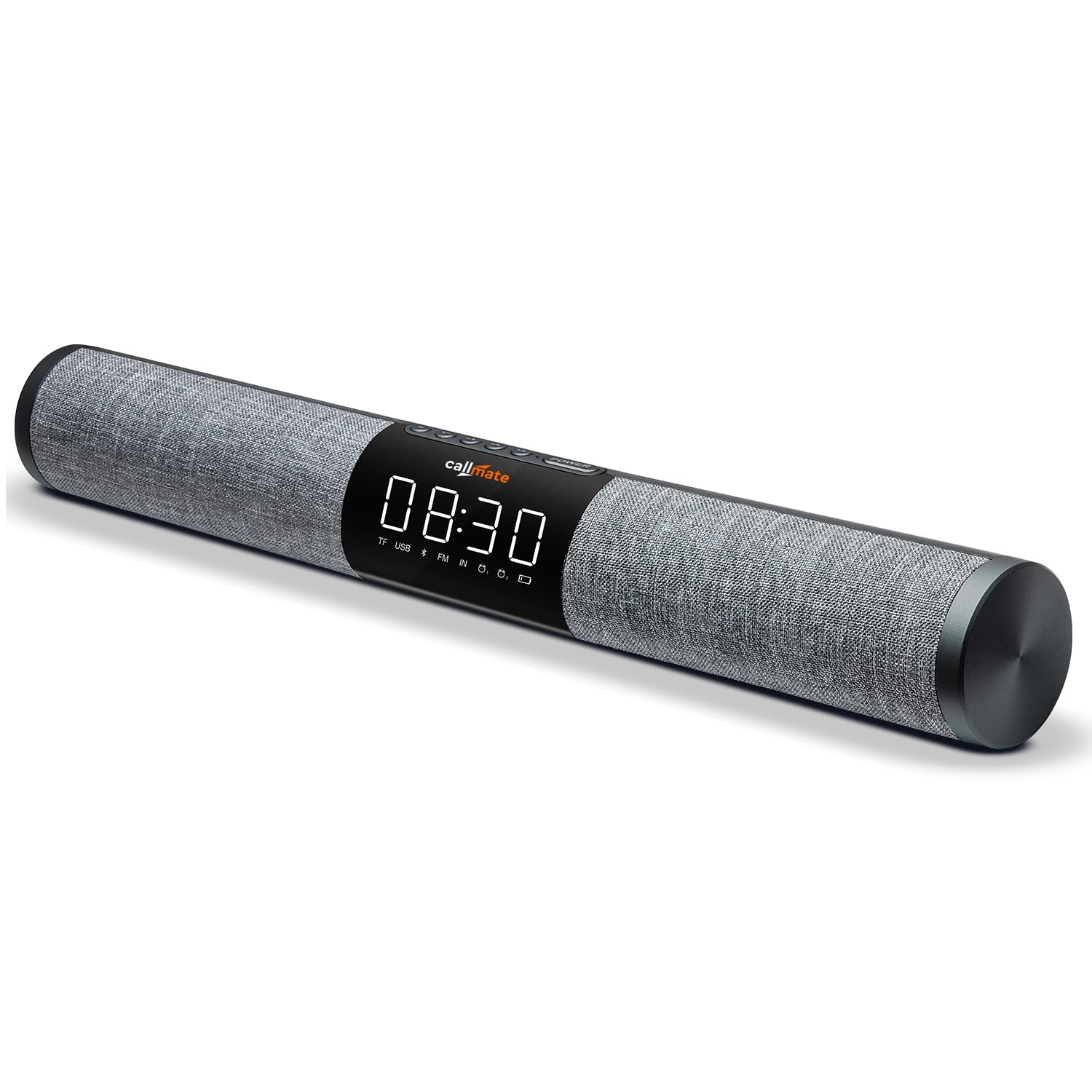CALL MATE Revolve 16W Wireless Bluetooth 5.3 Soundbar with 10Hrs Playtime, FM Radio | USB, AUX, TF Card | Digital Clock/Alarm, BT Speaker for TV, Mobile, PC, Laptops, Tablets (Grey) (B0D8FSW97V) Amazon Price History, Amazon Price Tracker