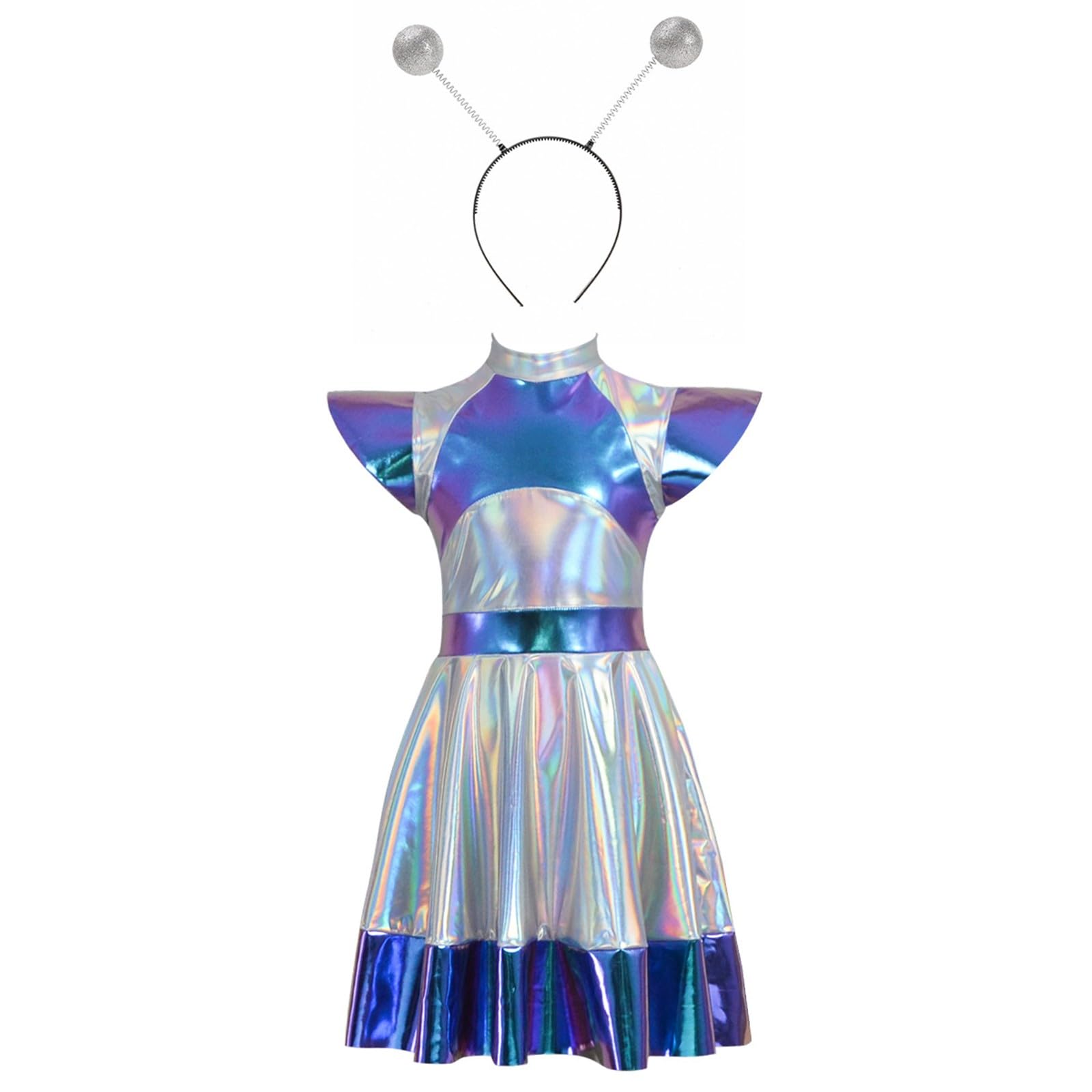 Generisch 2026 - Costume da alieno, astronauta e robot, per giochi di ruolo, per feste di Halloween, costume per giochi di ruolo, abbigliamento a tema