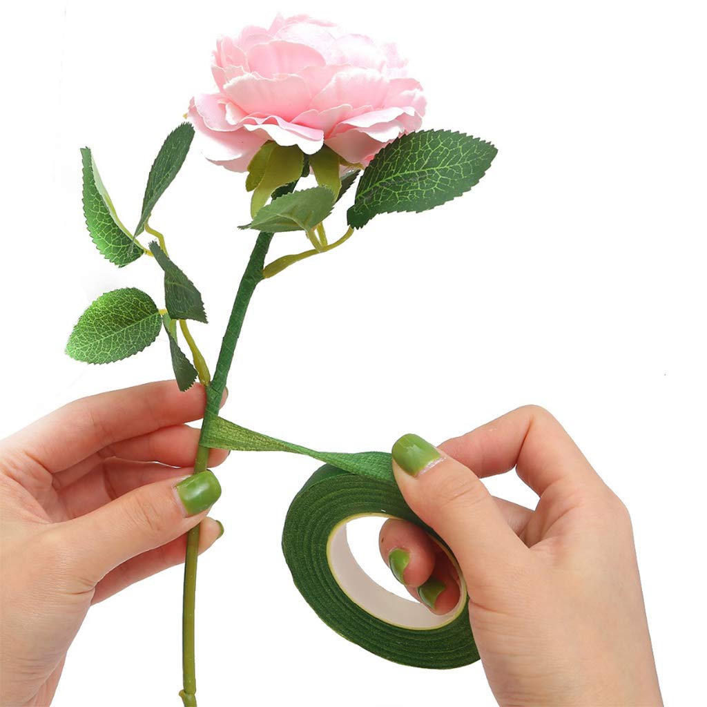 3 Rotoli Di Nastro Floreale Verde Scuro - 90 Piedi (27m) Per Rotolo - Adesivo Per Bouquet, Composizioni Floreali E Fai Da Te