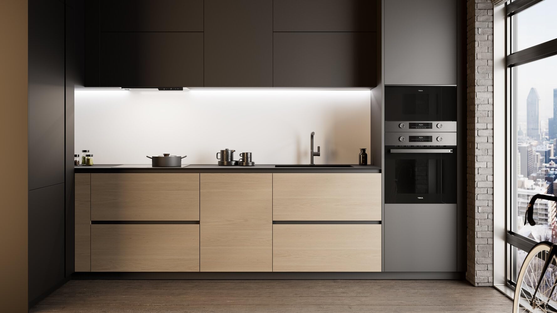 TEKA Microondas Integrable con Base Cerámica, Capacidad 22 L, Apertura de Puerta a la Izquierda, Modelo NEO MS 6220 BIS L SS