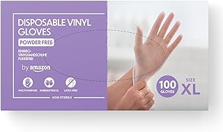 Featured from Amazon brandsFeatured from Amazon brands by Amazon - Disposable Vinyl Gloves, Size XL, Pack of 100, (Previously Hevea Brand)
