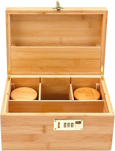 Miniatura 9 de OZCHIN Bolsa a prueba de olores y caja grande de bambú