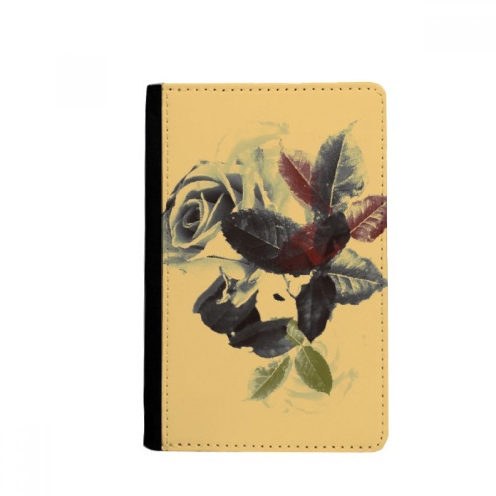 DIYthinker Water Color Plant Flower Leaves Rose Passport Holder Notecase Burse Wallet Cover Card Purse