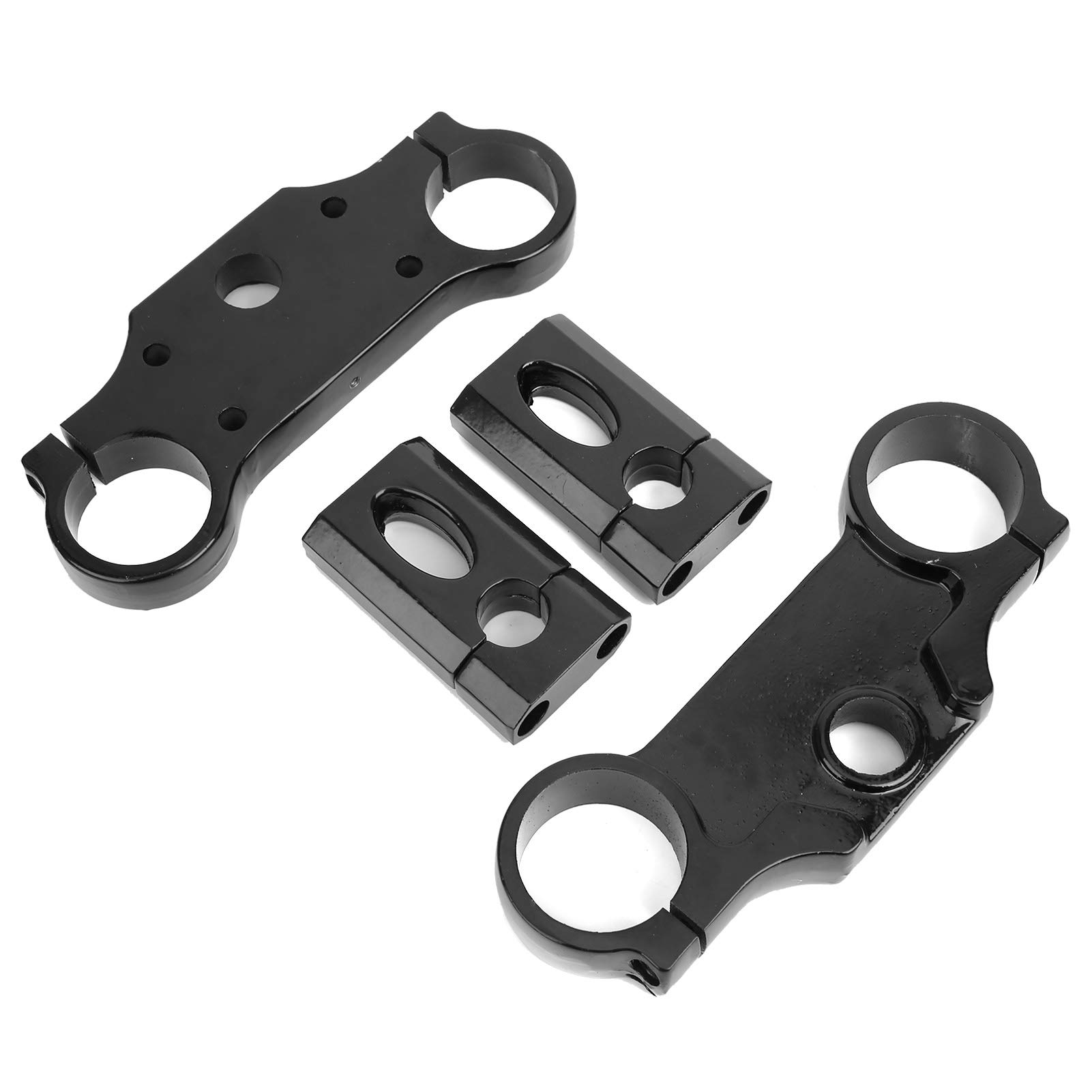Pince à Triple Arbre, Fydun 6 Pièces Moulage du Guidon Le Noir Assemblage de Pinces de Té de Fourche Accessoire de Véhicule pour Dirt Bike