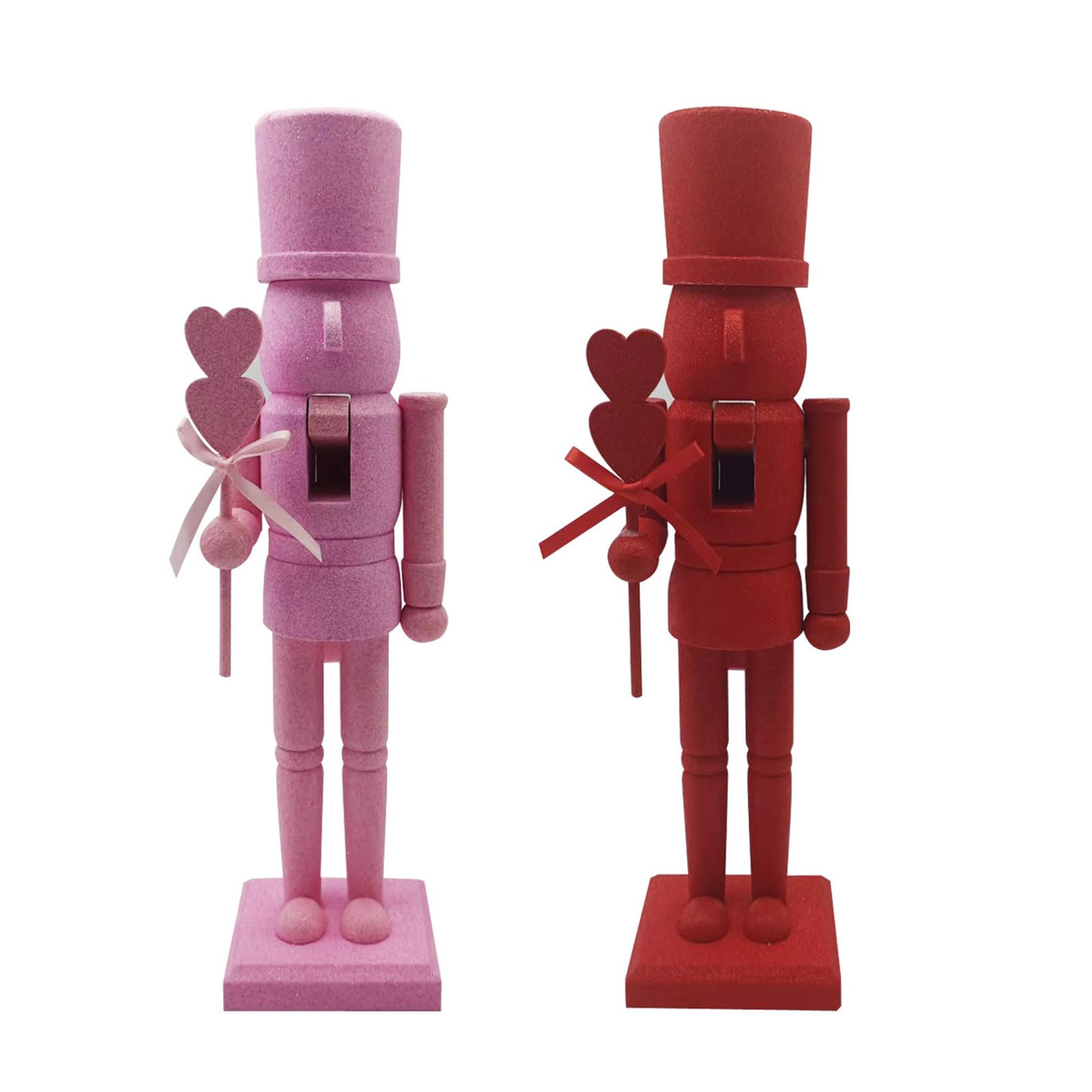 Casse-Noisette en Bois Scintillant Fait À La Main Décoration De Saint-Valentin pour La Maison Et Les Ornements De Fête De Mariage Ornement De Vacances Fabriqué À La Main