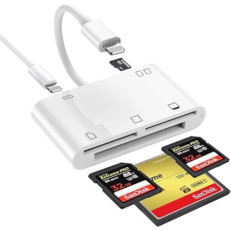 Amazon Co Jp Iphone Sd カード カメラ リーダー ライトニング マイクロ Sd カード リーダー Xd Sd Tf Cf M2 カード リーダー 充電 写真 ビデオ 伝送 Ios 10 0 以降対応 ホワイト パソコン 周辺機器