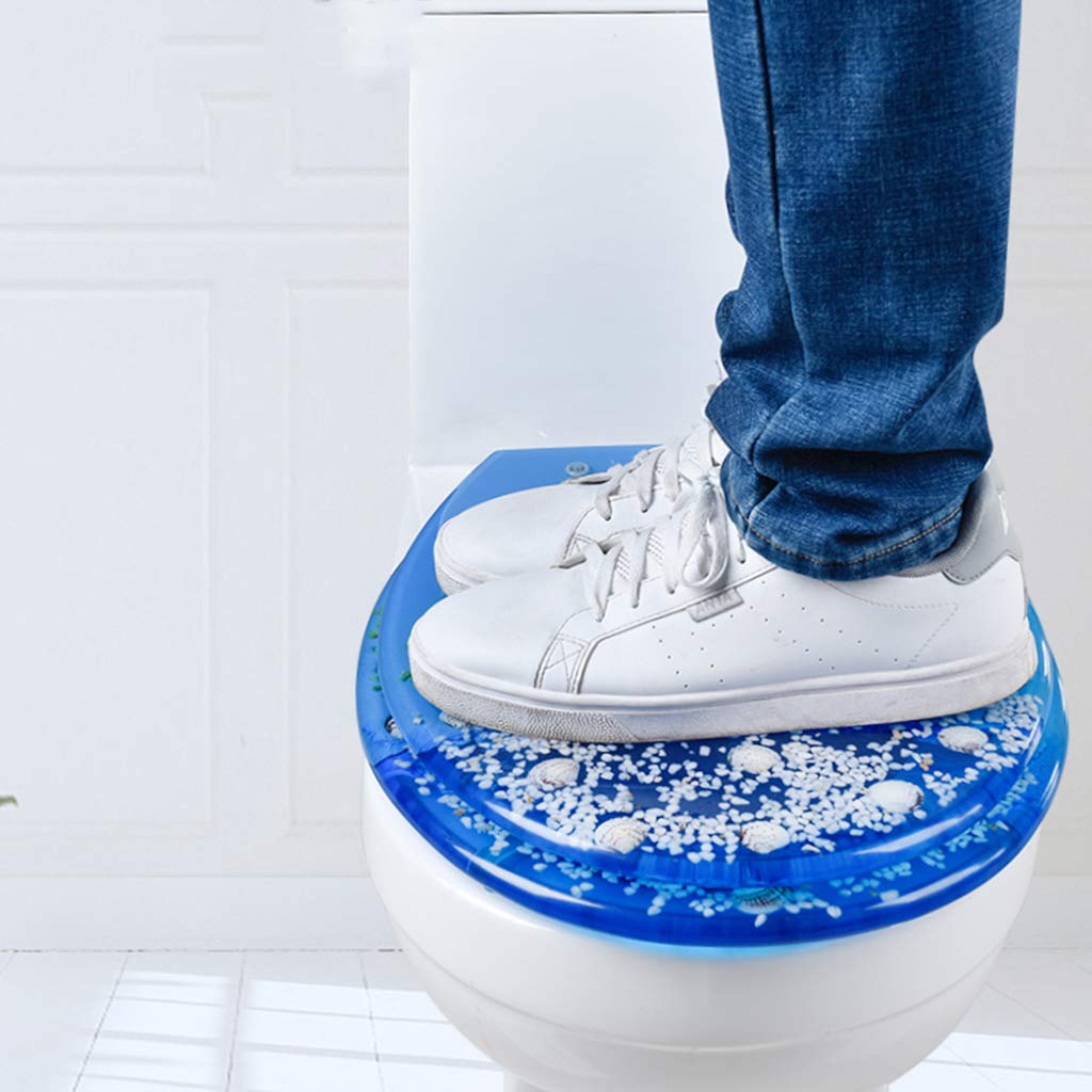 Ocean Series WC-Sitz aus Harz, mit Delfin, Seestern und Hummer, strapazierfähig, perfekt für ovale Toiletten, Weiß