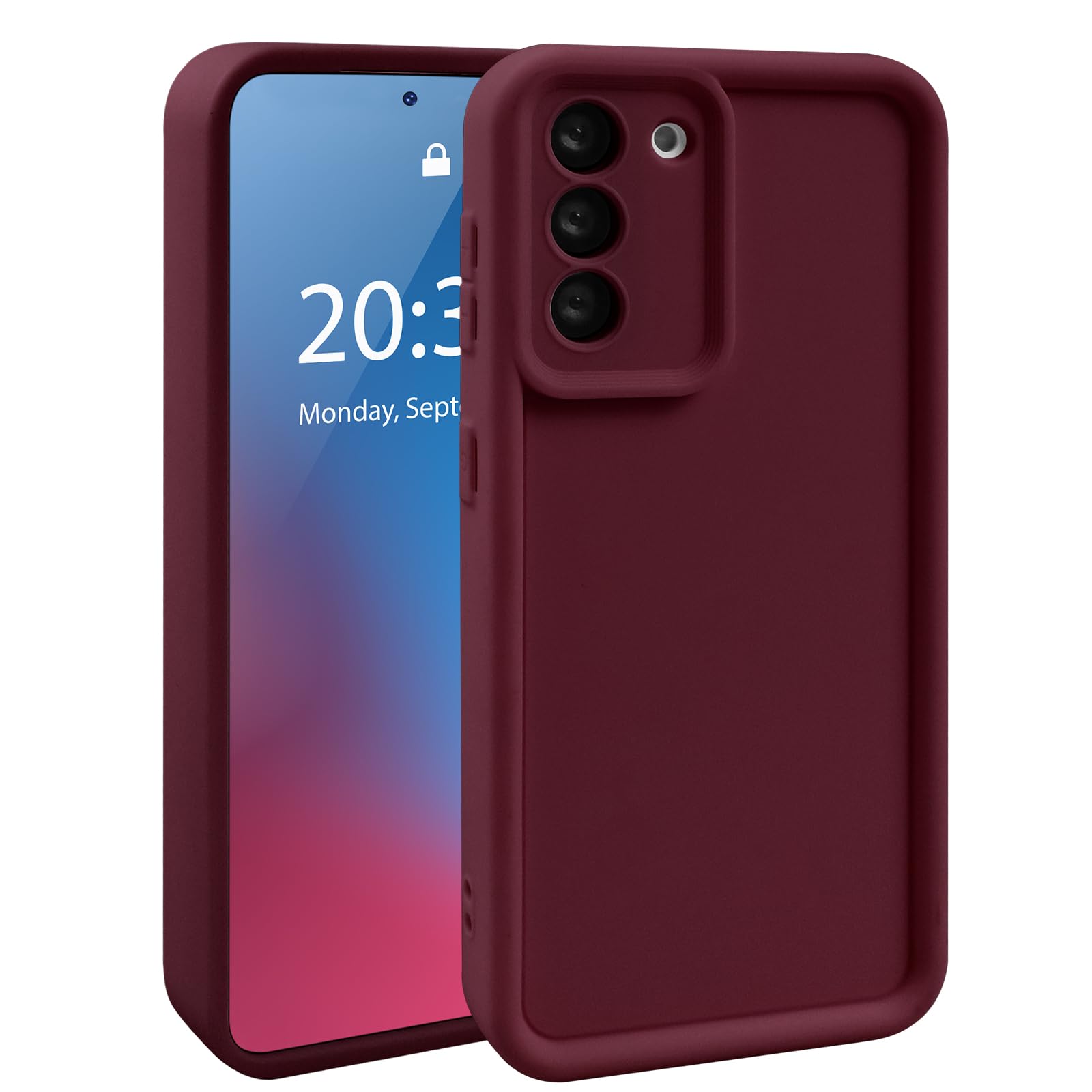 HMSSIQI Soft Case for Samsung Galaxy S21+ / S21 Plus 5G (6.7-Inch), Flexible Liquid Silicone Matte Back Cover Shockproof Phone Case, Camera Protection