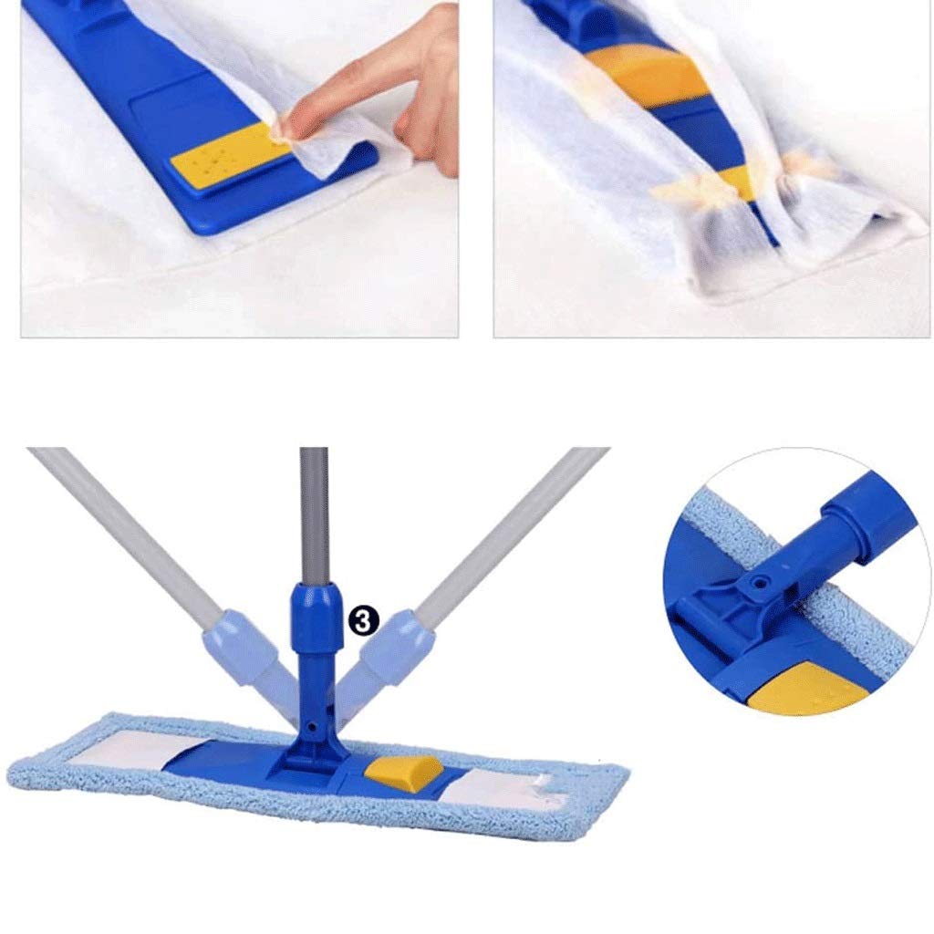 Limpieza del Piso Trapeador Plano de Microfibra Limpio, Manos Libres, telescópico Inoxidable L 180 Grados, para el hogar, Cocina, Oficina y Todas Las Superficies del Piso Learned extensively