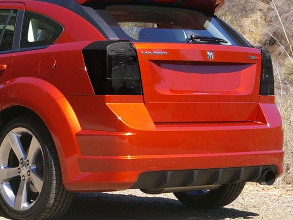 Rvinyl Tail Light Tint Covers Compatible with Dodge Caliber 2007-2012 - Matte Smoke