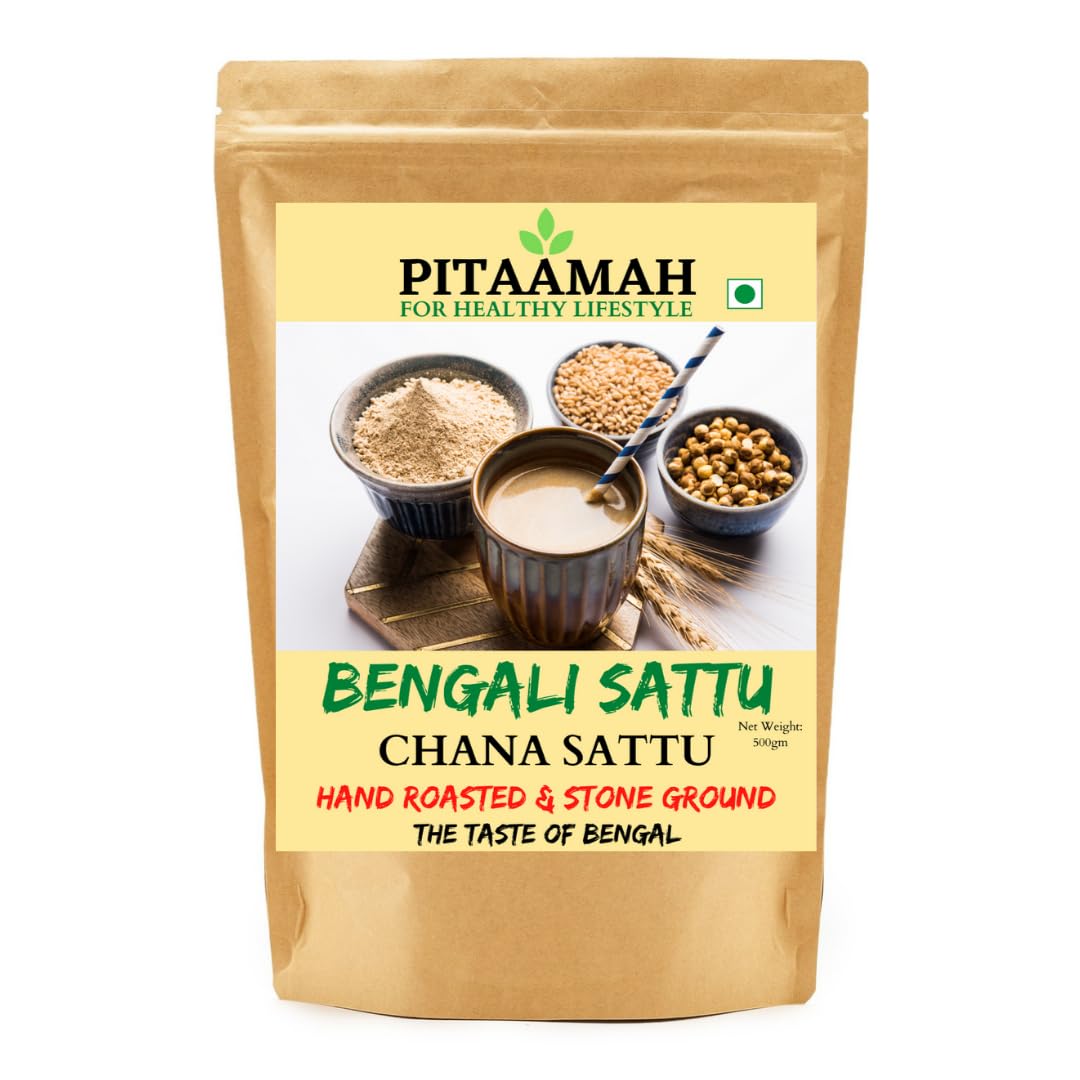 Pitaamah Organic Chana Sattu - 2Kg - Hand Roasted Bengal Gram Flour - Stone Ground - SuperFood - Gluten-Free - High Protein - Directly from Bengal Farmers (B09HYVWBKF) Amazon Price History, Amazon Price Tracker