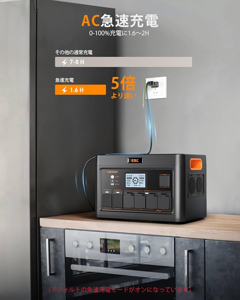 Amazon.co.jp: EBL ポータブル電源 2400 大容量 ポータブルバッテリー