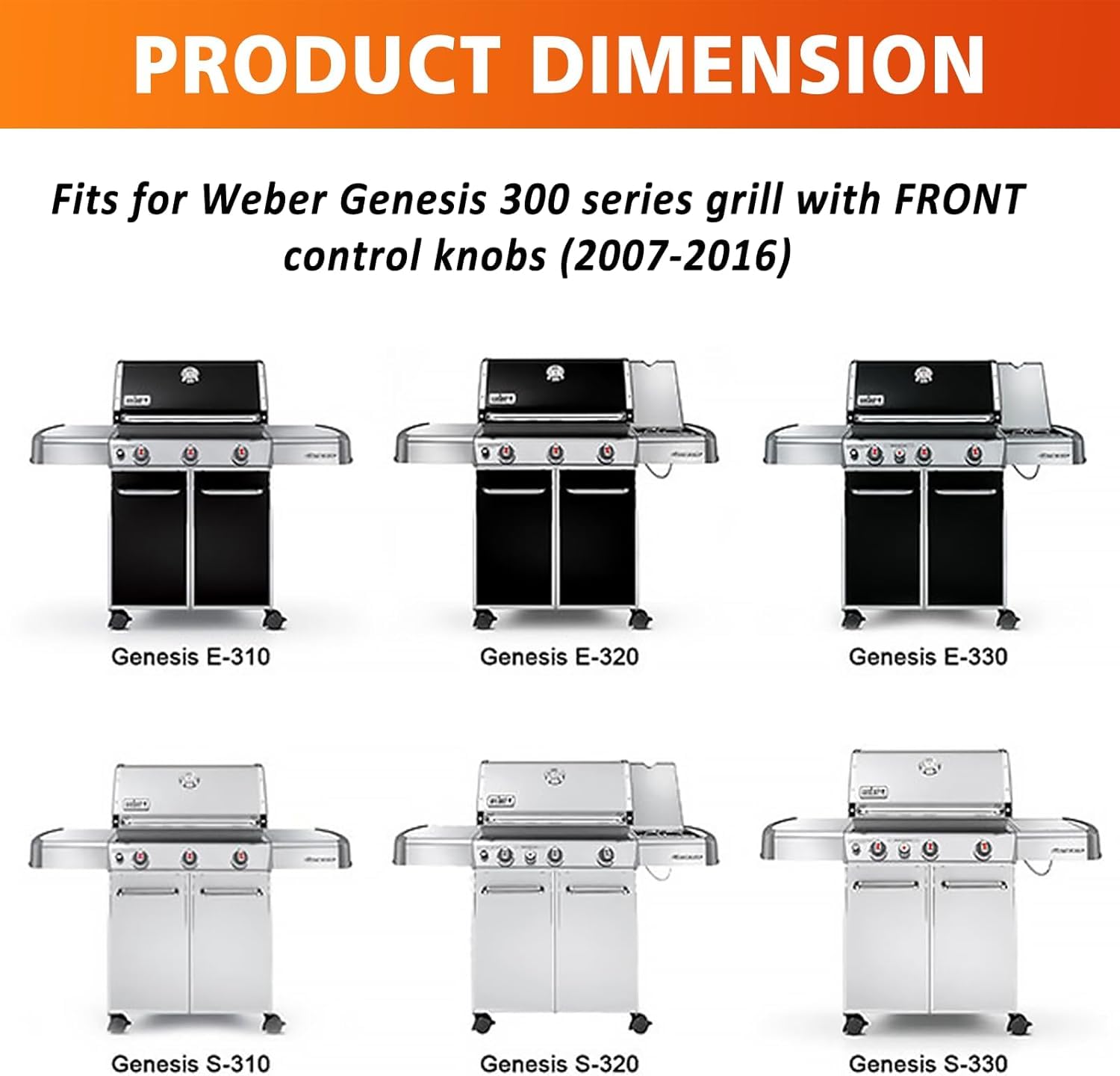 2 Griglie Cucina In Ghisa Per Weber Genesis Serie 300 – 49,5 Cm – Ricambio Per 7524/7528