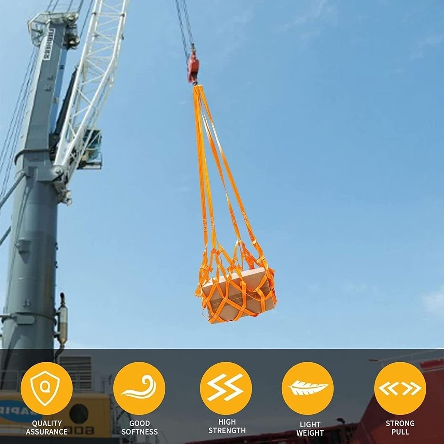 Rete Da Carico In Poliestere - Paranco Per Carichi Pesanti Fino A 300kg, Maglia 10cm - Foto 5