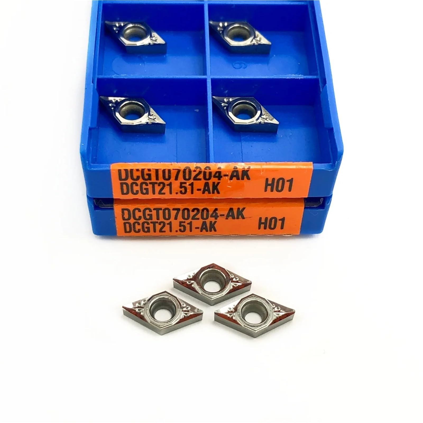 10 Uds Herramienta De Corte Aleación Aluminio Torneado Específico Inserto Carburo(DCGT070204-AK H01)