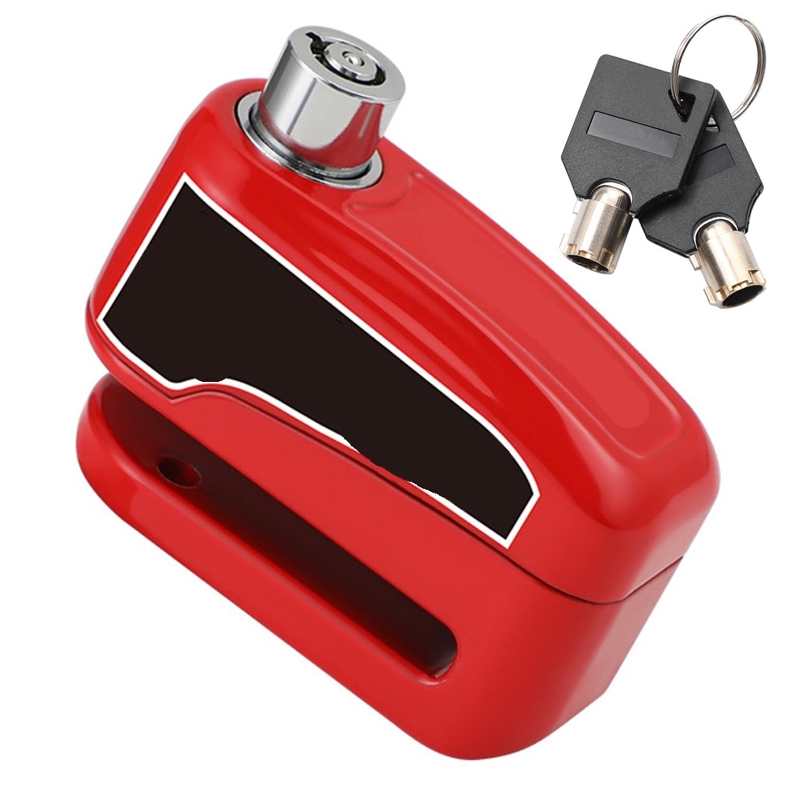 Motorcycle Handlebar Lock Alarm Disc Brake Lock Anti Theft Motorcycle Rotor Padlock Waterproof Accessories Motorcycle Disc Lock(Red)