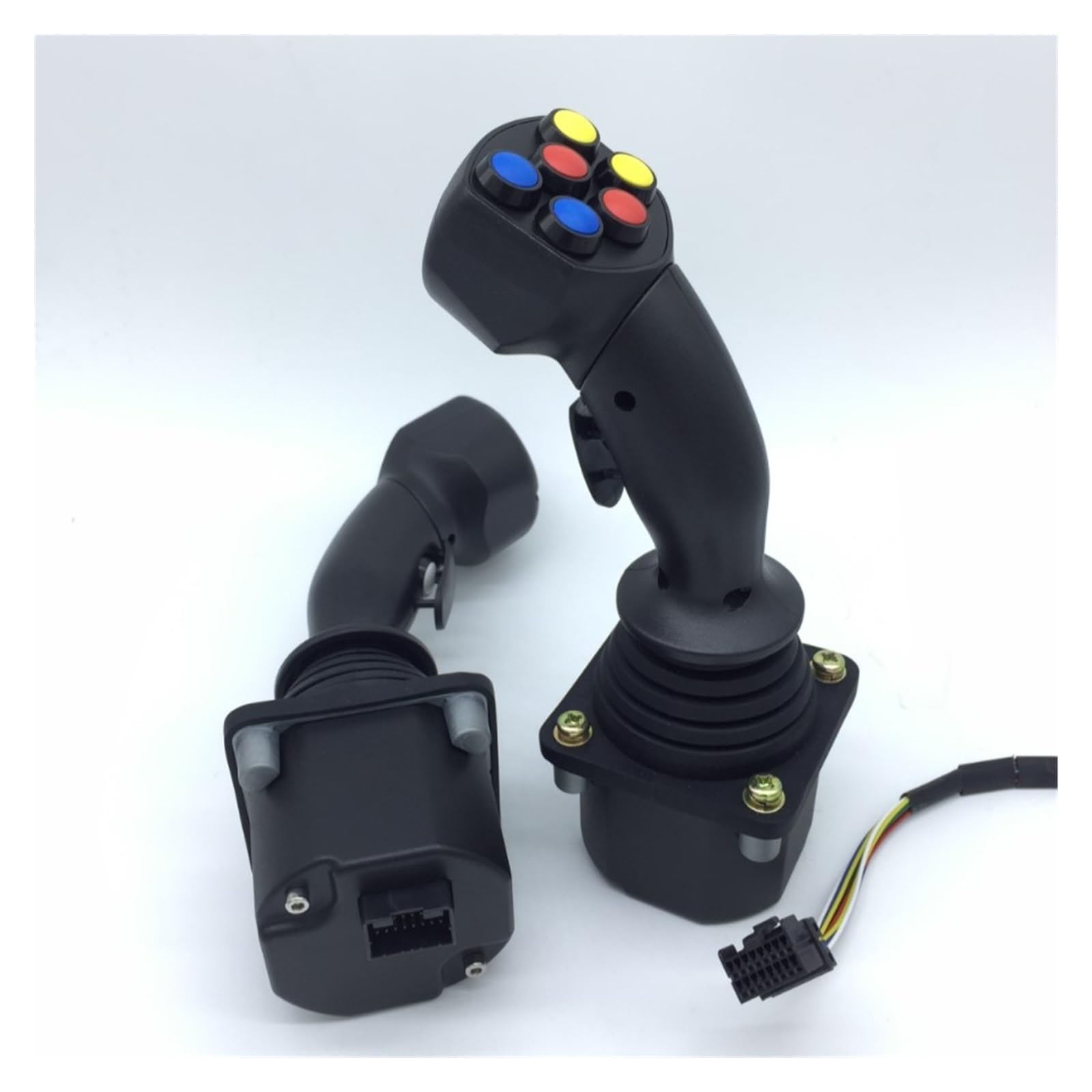 Joystick Marino, Leva di comando elettrica SMC60A, 6 pulsanti + 1 grilletto Joystick Hall Macchine agricole Ingegneria macchinari(12-24V output 0-5V)