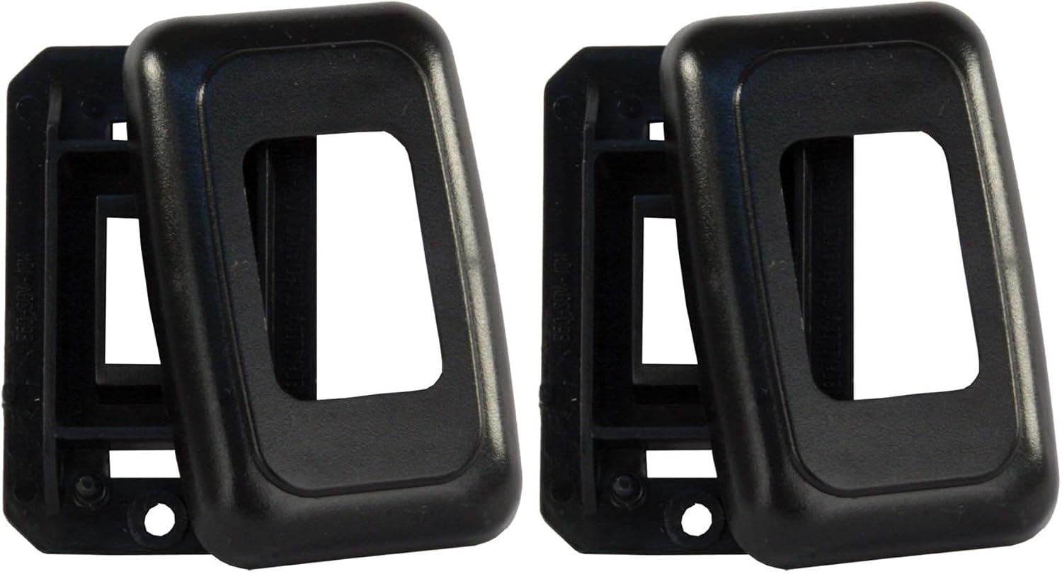JR Products 12305 Black Single Switch Base and Face Plate (Pack of 2)