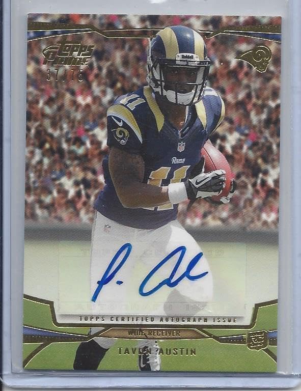 Tavon Austin 2013 Topps Prime Rams Auto Rc #d 37/75 - Football Autographed Rookie Cards