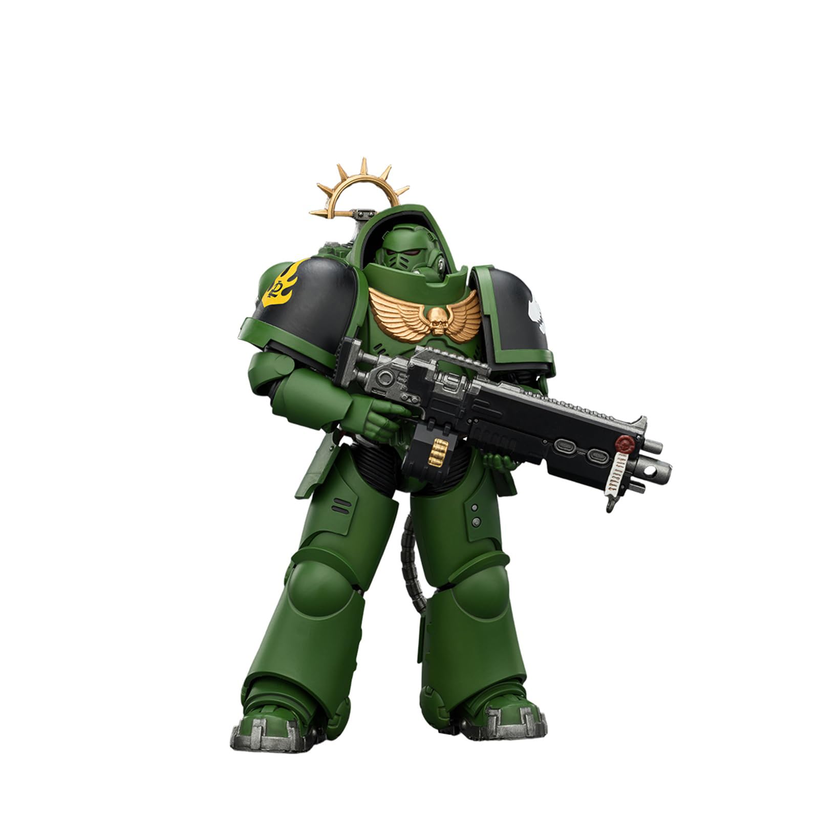 JOYTOY Warhammer 40K 1:18 Action Figures, Game Edition Salamanders Heavy Intercessor with Heavy Bolt Rifle and Bolt Pistol, 12CM Height Collectible Action Figures