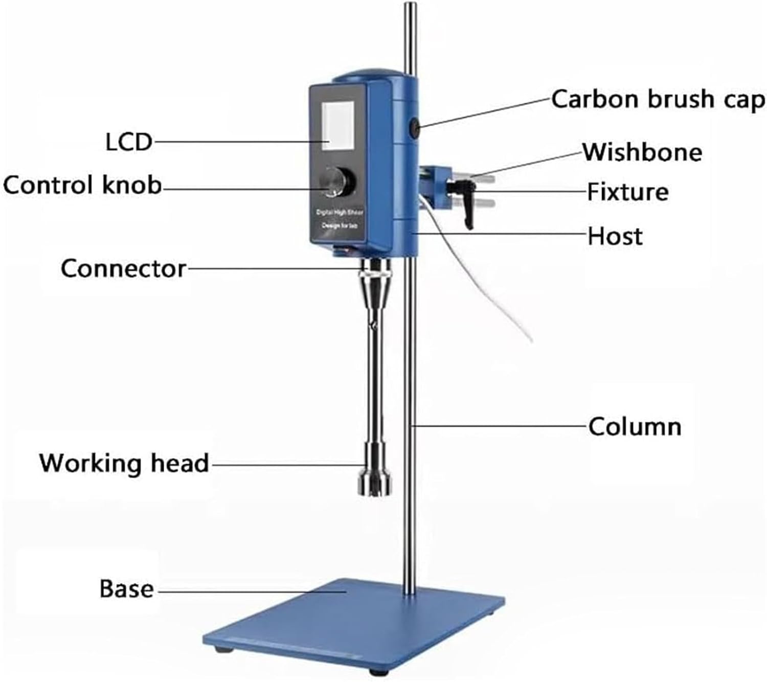 Laboratory High Speed Digital Display Dispersing Homogenizer Emulsifier,Science Laboratory Mixer,Speed Adjustable 2000-28000rpm LCD Display with Timer 28F