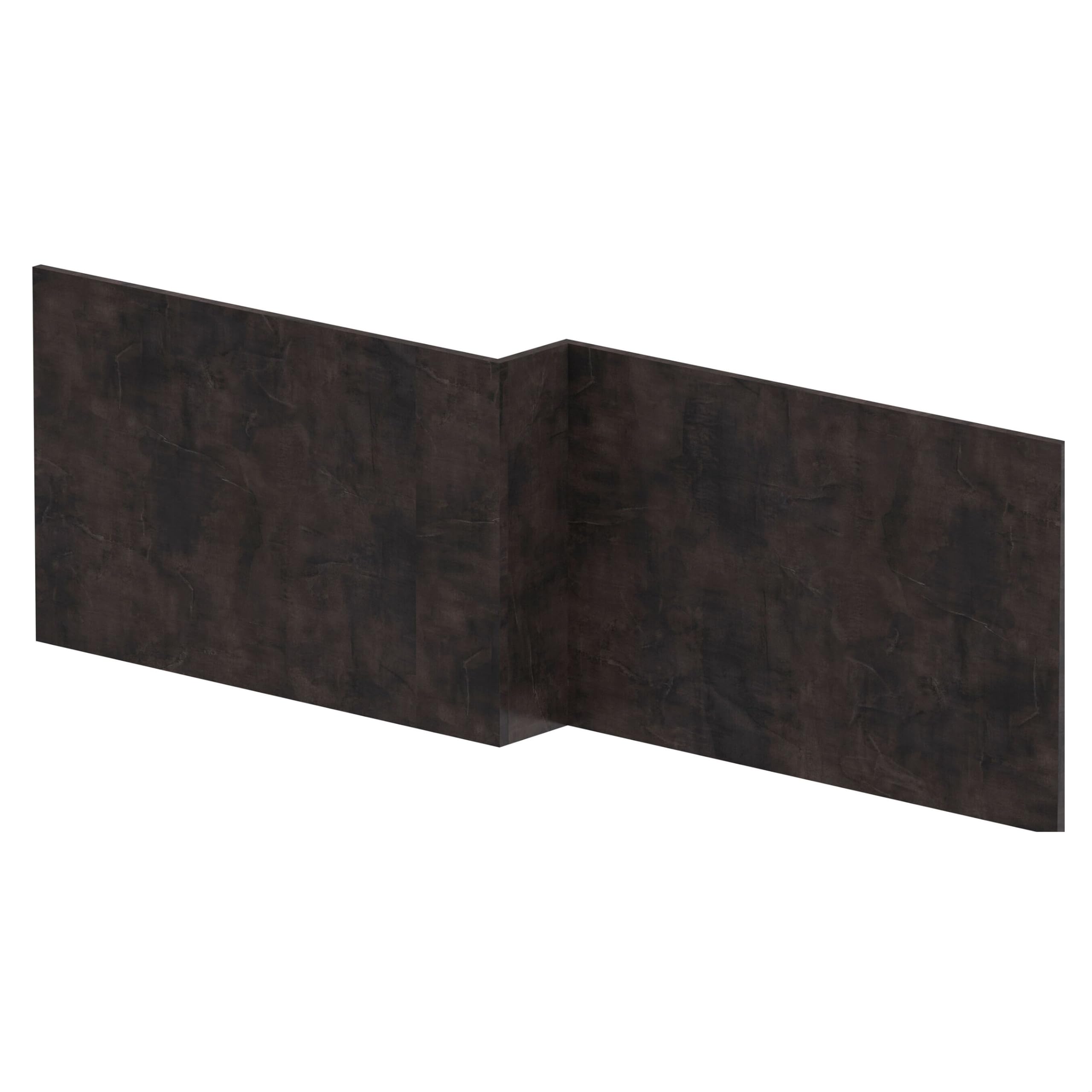Balterley Front Bath Panel L Shape 1700mm, MFC Bath Panels, Textured Finish Bathroom Front Panels for Bathtub, Water Resistant Side Panel for L-Shaped Bathroom Baths and Soaking Tubs (Mettalic Slate)