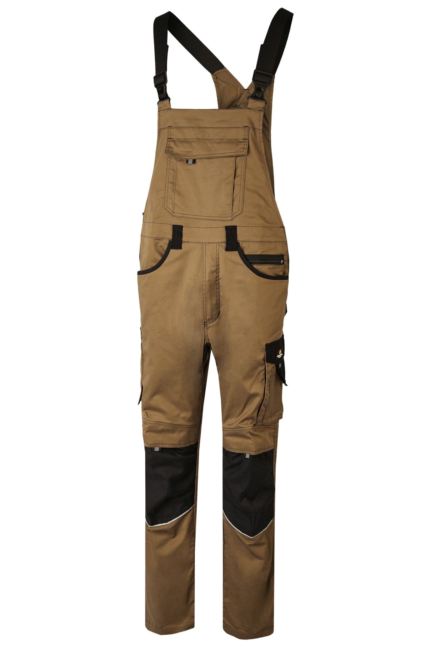HSW Professional – Pantalones de Peto de Trabajo para Hombre – Pantalones de diseño y Ligeros con Bolsillos en la Rodilla