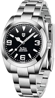 パガ-ニデザイン メンズ腕時計 日本製SEIKO NH35 ムーブメント エクスプローラー 自動巻き 機械式 ケース 付き 防水 ビジネス 仕事用 ドレスウォッチ ステンレススチール ラバー ベルト サファイアガラス 結婚式 パーティー 成人式 記念日 プレゼント PAGANI DESIGN PD-1692 (エクスプローラー)