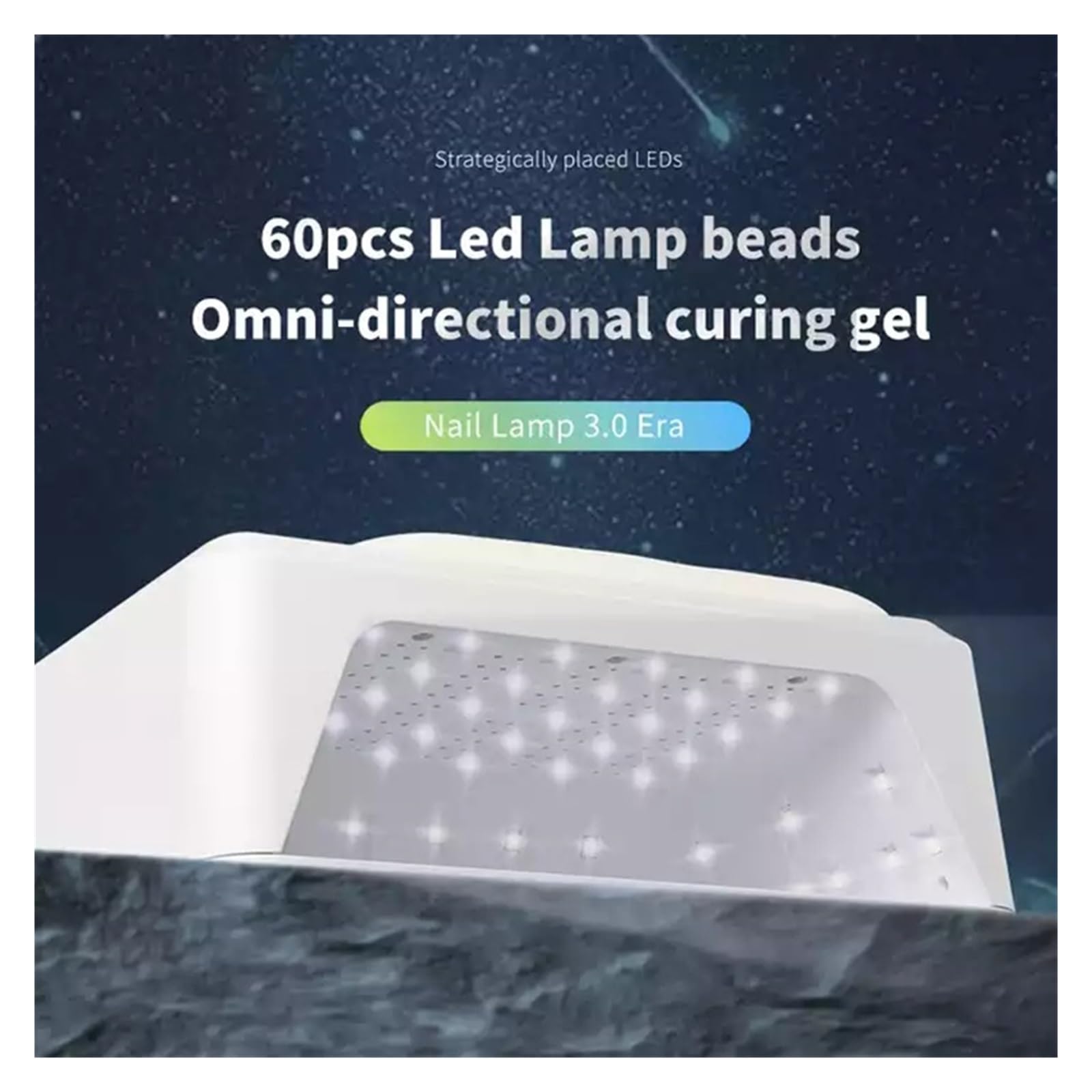 Lampa UV do paznokci, Lampa LED UV do paznokci 72W Lampa susząca lakier do paznokci z poduszką na rękę do zdobienia paznokci Dwie ręce Podłokietnik Poduszka ręczna Suszarka do paznokci Lampa UV Led do