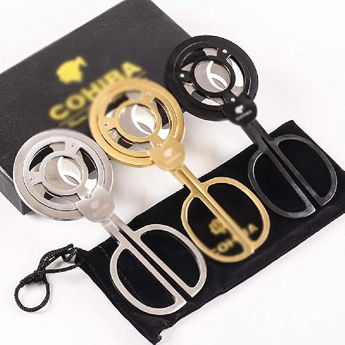 Miniatura 6 de High-end Windmill Round Stainless Steel Cigar Cutter, Sharp Cigar Cutter, Double-Edged Cuban Cigar Cutter