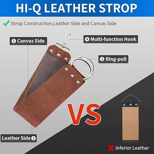 Professional Straight Razor - Carbon Steel Shave Ready for Men(Blue)