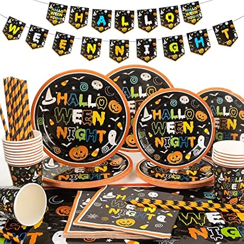 Yidaxing Vajilla de Halloween de Papel Toalla Cover