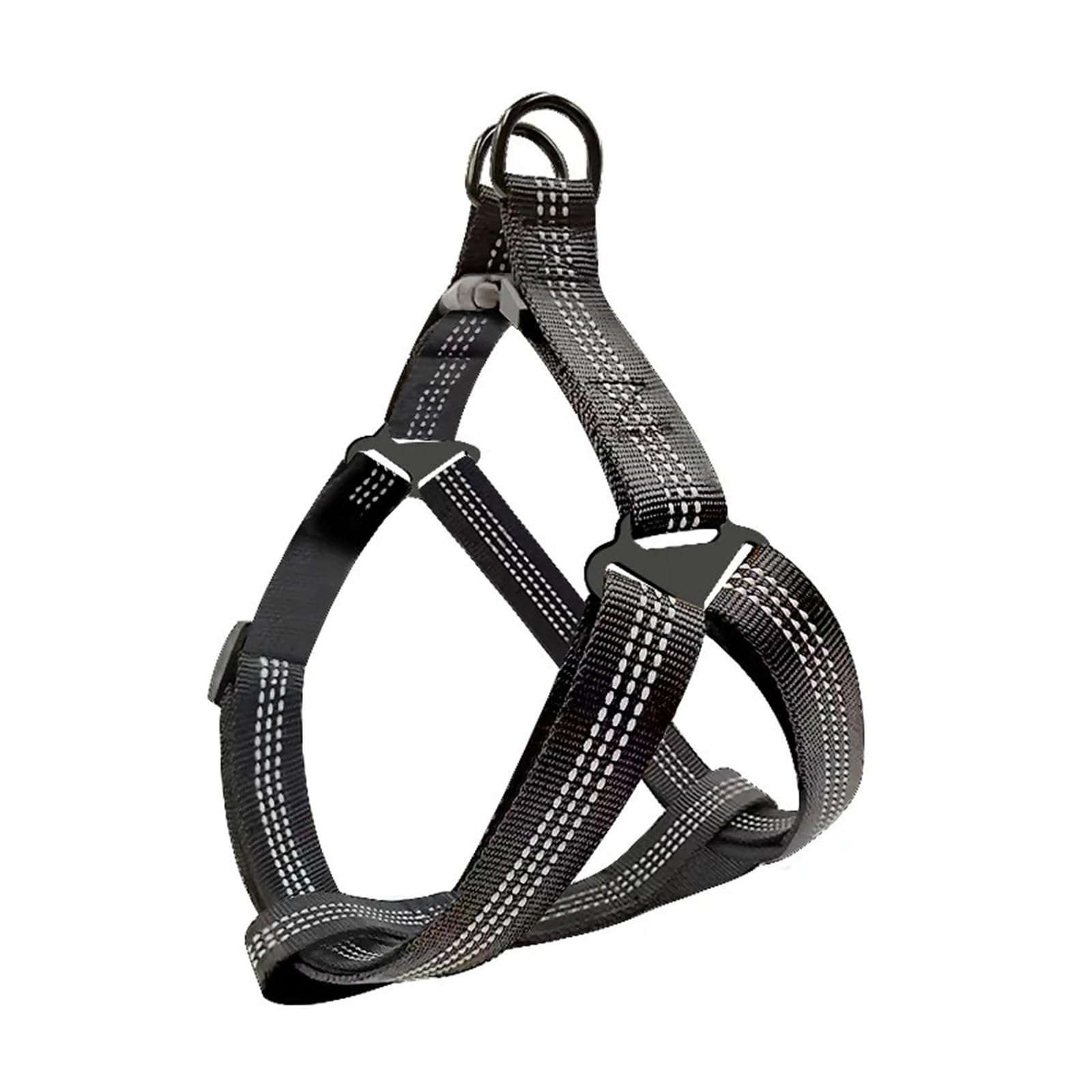 Harnais en Y pour chien noir taille L avec laisse assortie réglable