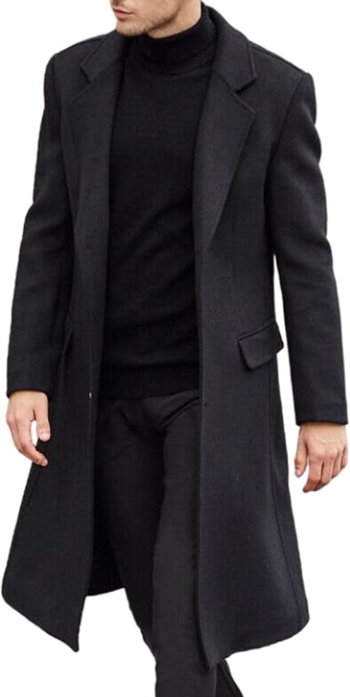 SOMTHRON Slim Fit Casual Trench Coat
