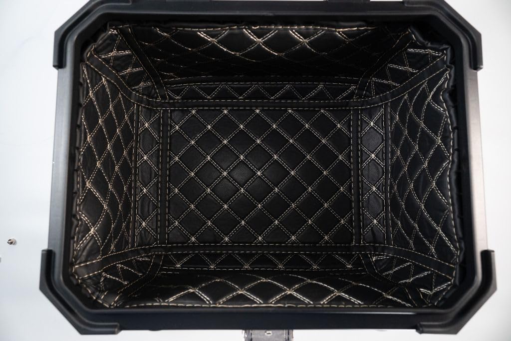 GPR Tech Compatible avec 350 T2 2022/2023 e5 Top Case ALPI-Tech 35 LT. Noir Top Case en Aluminium, Couleur Noire avec Plaque spécifique Incluse Capacité litres 35