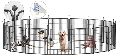 Dog Playpen,32/40/45 Inch Height in Heavy Duty, Folding Indoor Outdoor