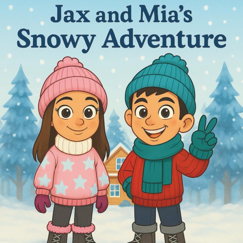 Jax and Mia’s Snowy Adventure: A Cozy Winter Story with Games, Giggles, and Snow Day Surprises! Includes memory match cards, silly dice rolls, and kindness ideas to warm hearts.