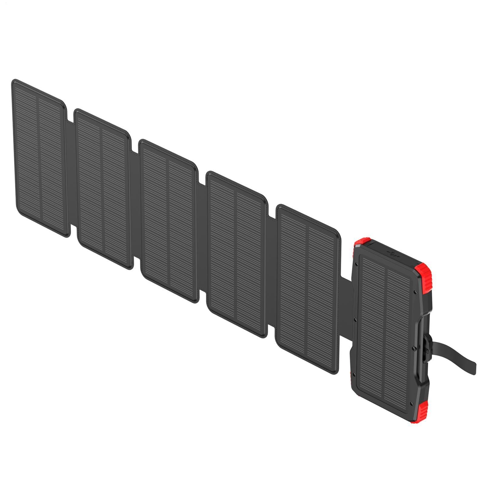 Batteria Esterna Solare Batteria 20000 mAh con Torcia LED