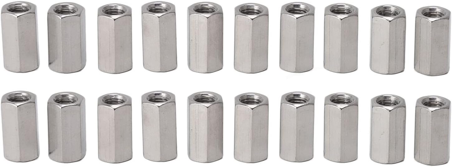 Hex Coupling Nut M5 20pcs stainless steel kit walnut nut inner nut