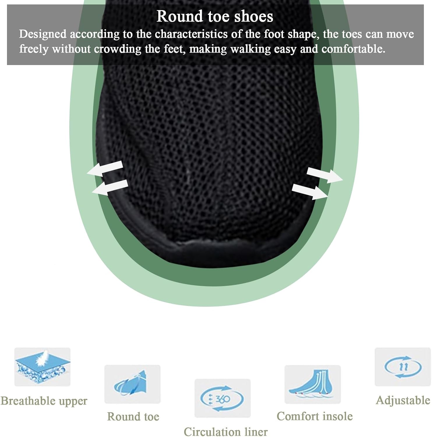 Diabetic Sandals for Men Women Adjustable Extra Wide Width Walking Shoes Non Slip Breathable Slippers for Swollen Feet Arthritis Edema Elderly