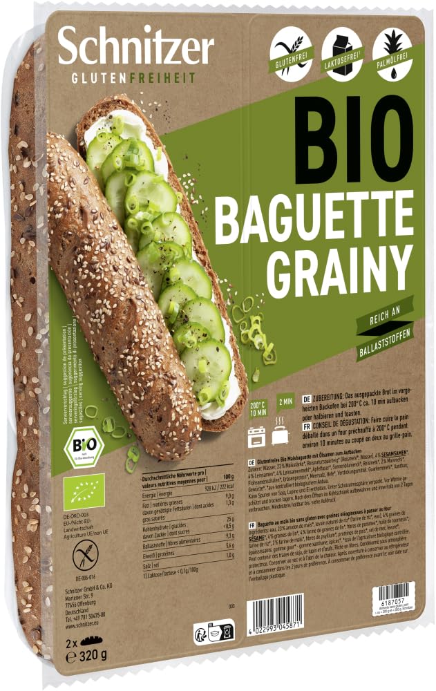 Bio Baguette Grainy 6 x 320 g