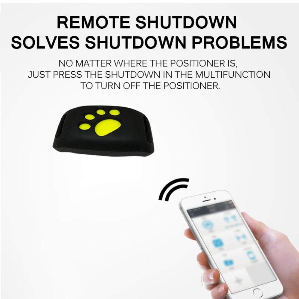 Rastreador GPS para Mascotas Collar Perros Gatos Dispositivo para localización de posicionador GPS para Perros a Prueba de Agua Cable USB Valla de Seguridad Recargable para Mascotas-Cielo Azul