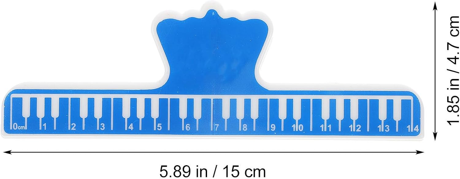 5pcs Blue Abs Music Score Clip for Piano Sheet Pages Simple Holder image 2