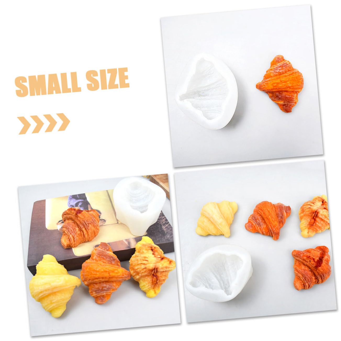 Operitacx 5pièces Moule Silicone Croissant pour Fabrication De Bougies Aromatiques Et Décorations Moule Antiadhésif pour Pâtisserie Et Fondant