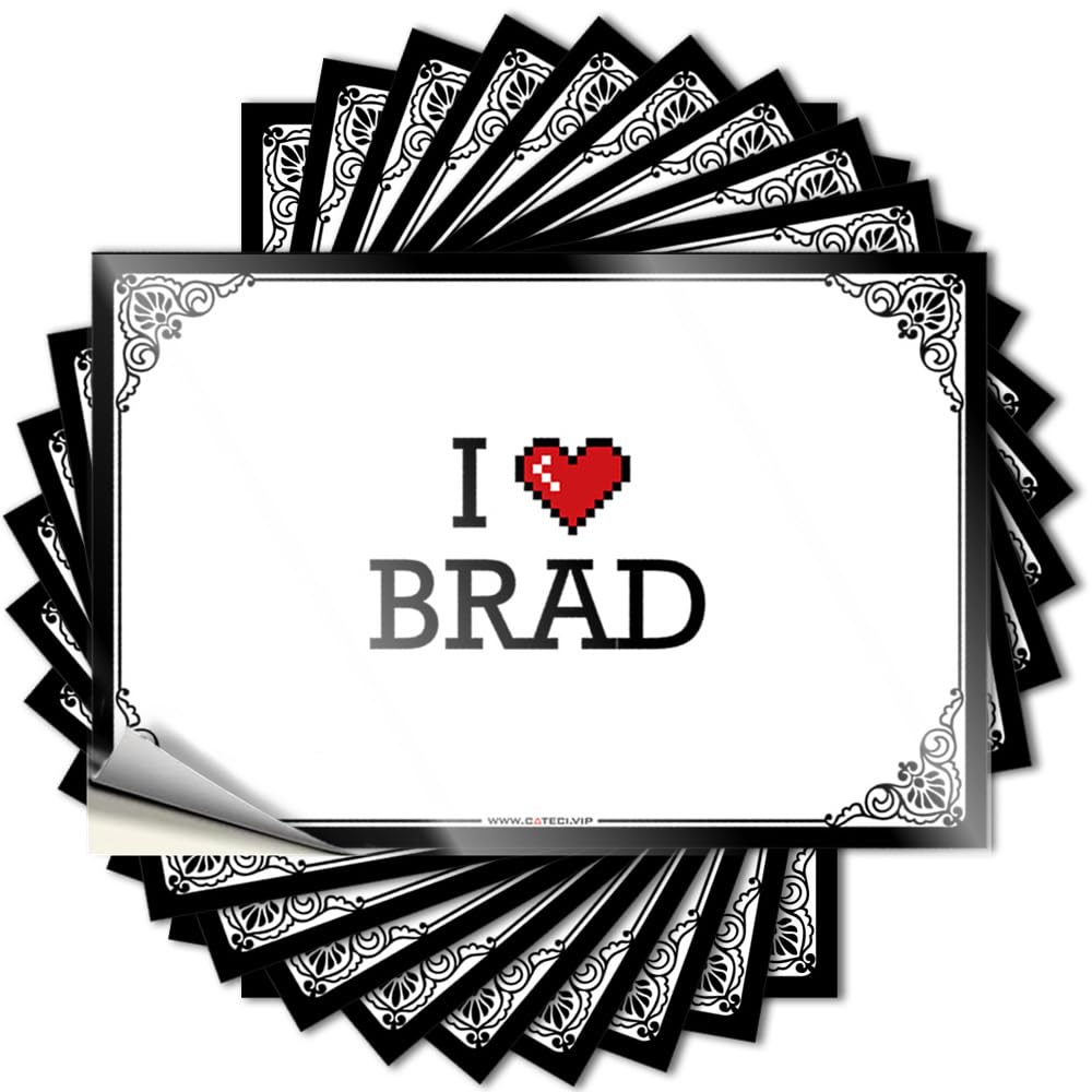 Bar Stuff Hard Decal | I Love Brad Books for Teens Decor(12X18CM)